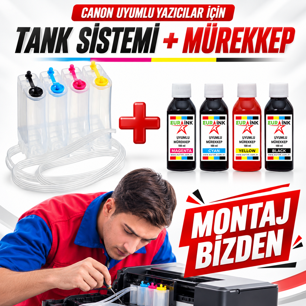 Canon Sürekli Mürekkep Besleme Sistemi (Canon Bitmeyen Kartuş) Montajı