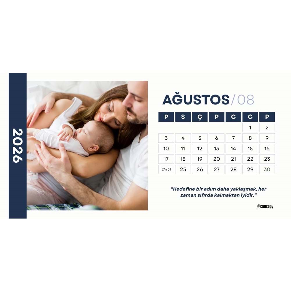 Kişiye Özel Ekonomik Takvim ( 18cm x 9cm ) 13 adet