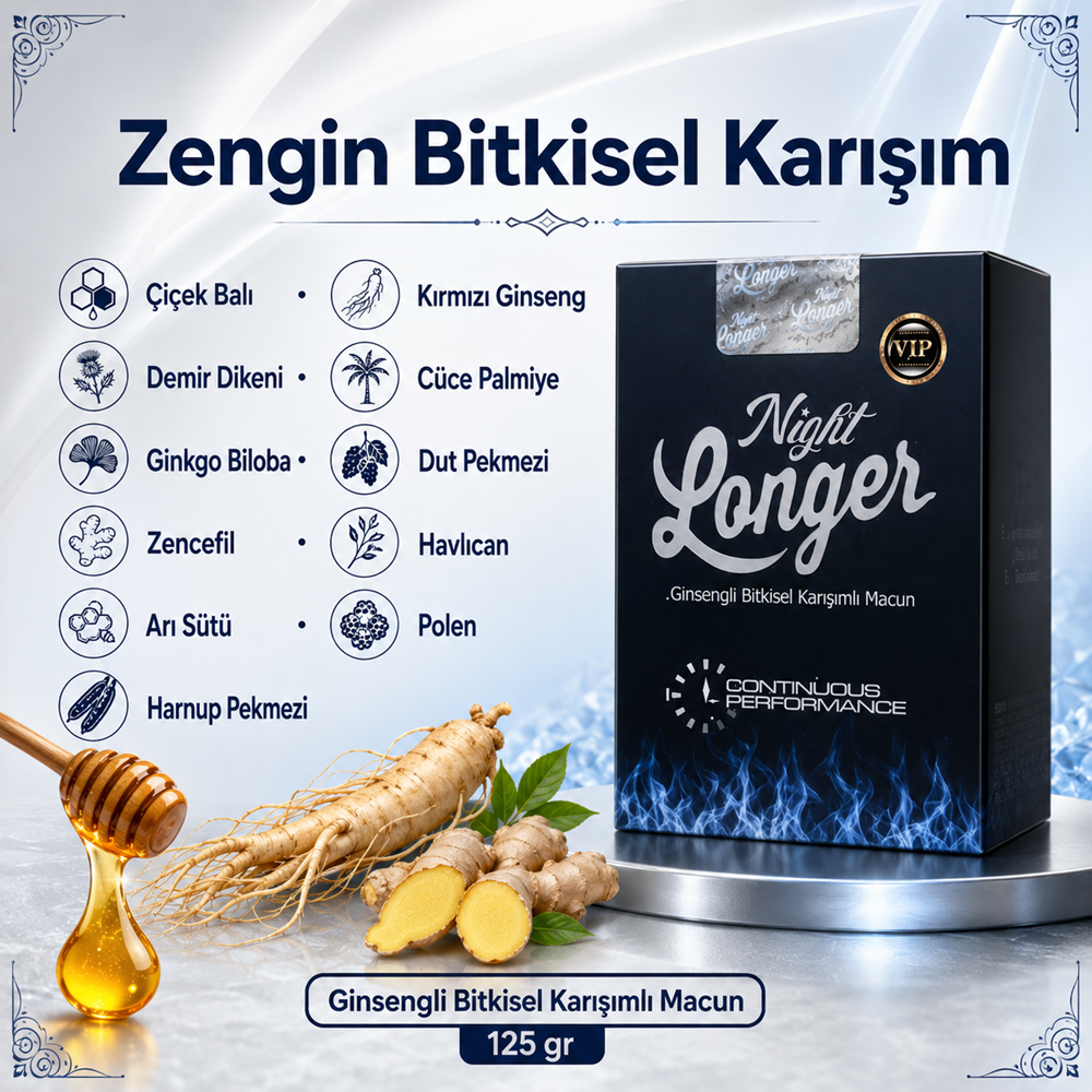 Night Longer Ginsengli Bitkisel Karışımlı Macun 3x125 gr