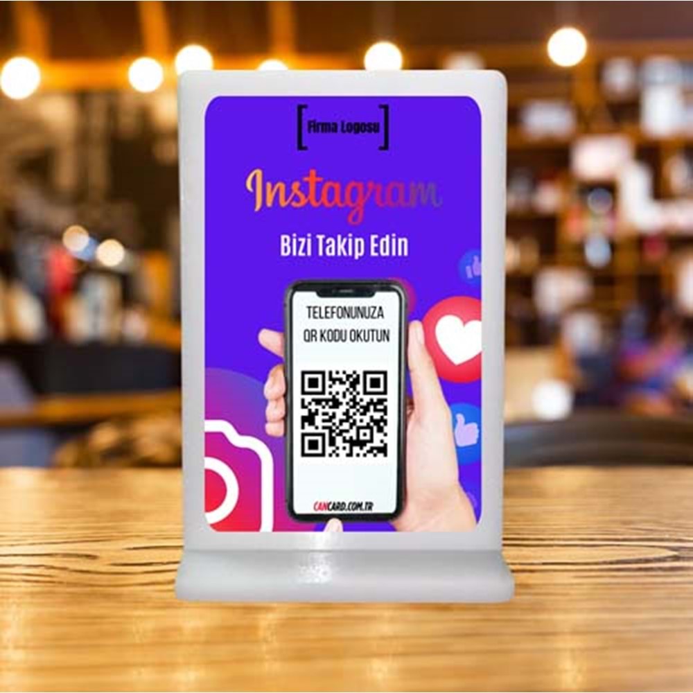 QR Kodlu intagram takip et standı