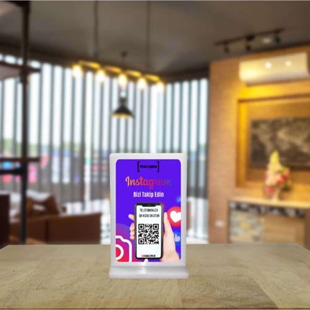 QR Kodlu intagram takip et standı