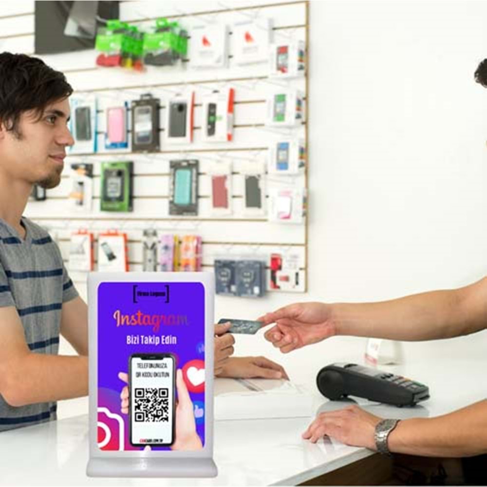 QR Kodlu intagram takip et standı