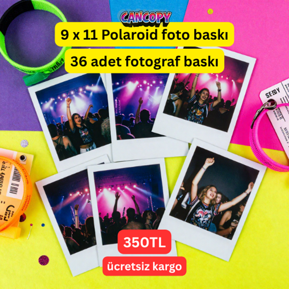 Cancopy 36 Adet Polaroid Fotoğraf Baskı Seti 9x11 cm - Ücretsiz Kargo