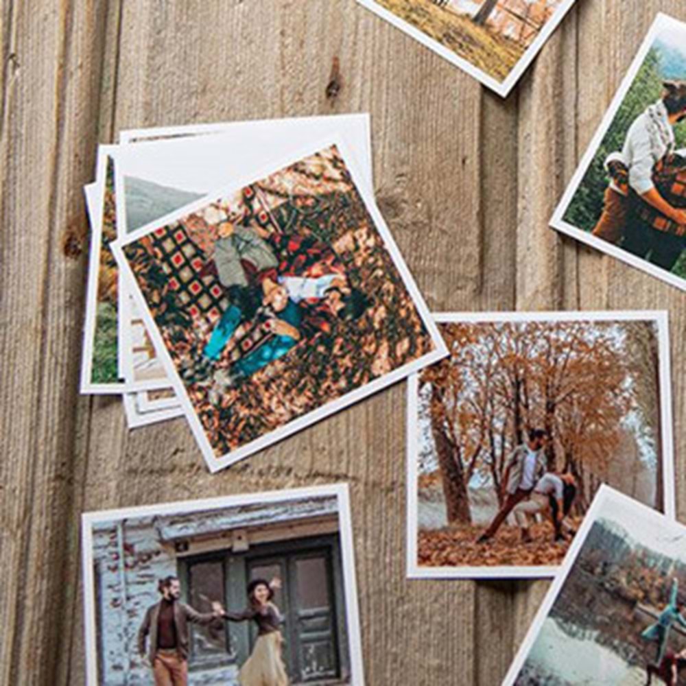 50 adet 10cm x 10cm Kare Fotoğraf Baskı