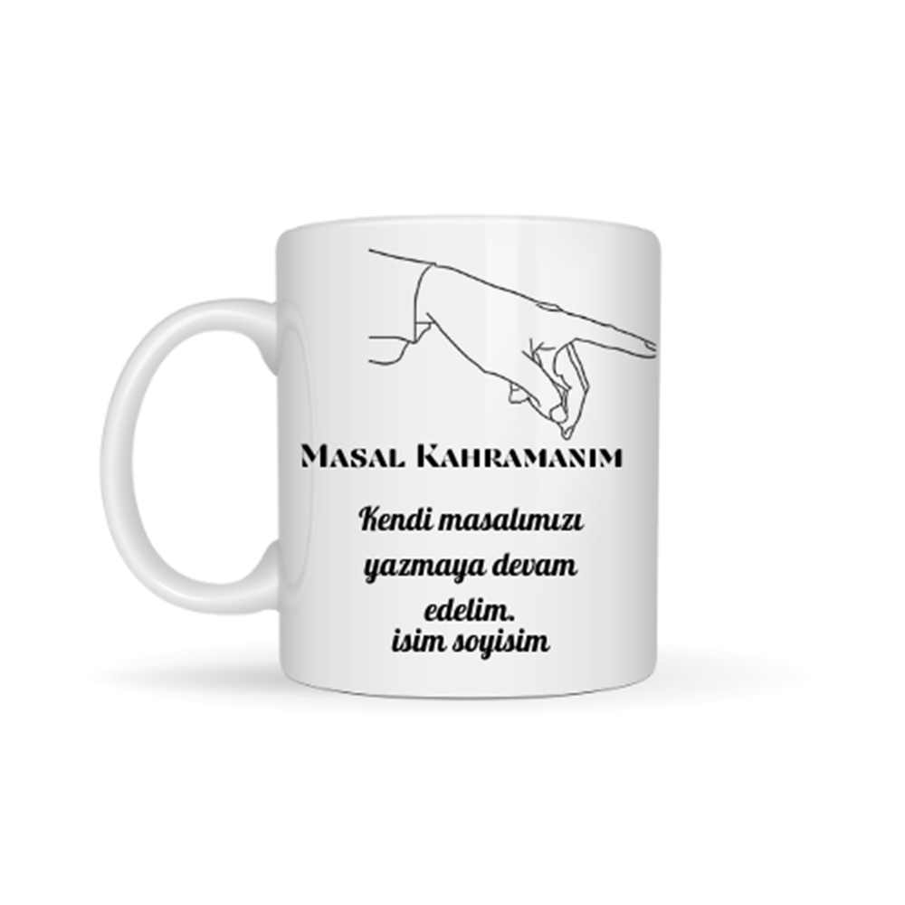 Sevgiliye özel masal kahramanım temalı kupa bardak