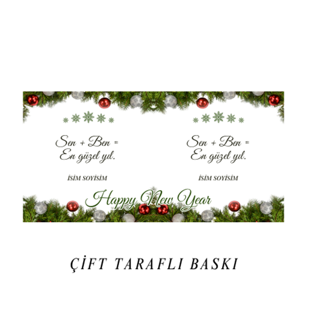 Romantik Yeni Yıl Kupa Bardak R4