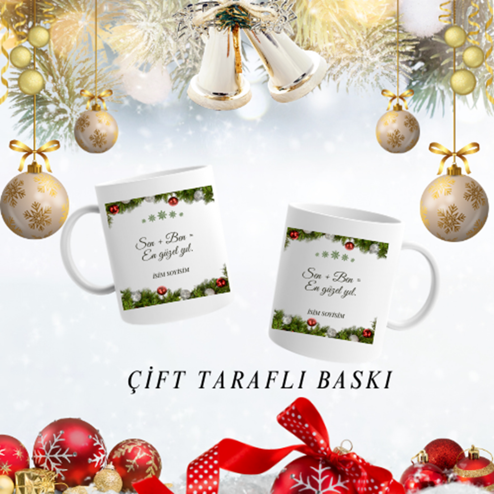 Romantik Yeni Yıl Kupa Bardak R4