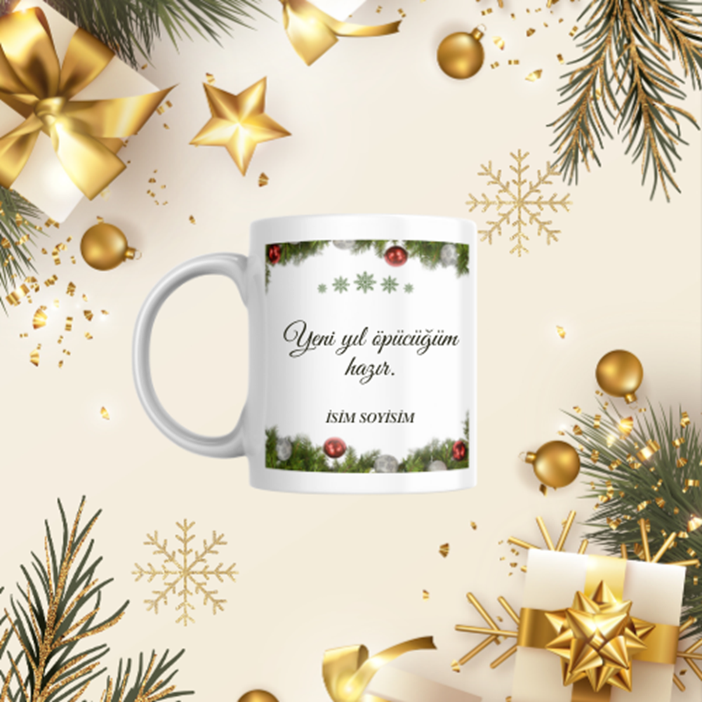 Romantik Yeni Yıl Kupa Bardak R12