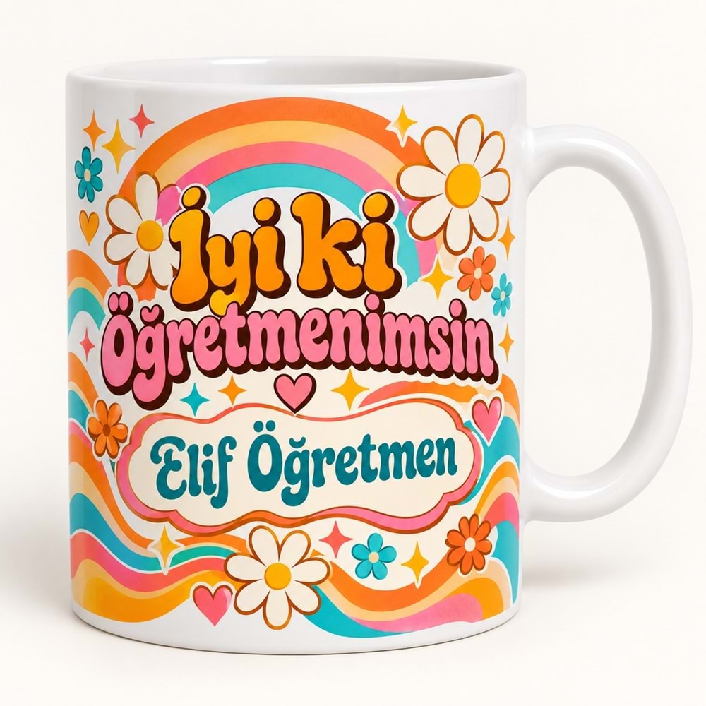 İyi ki Öğretmenimsin – Kişiye Özel Kupa