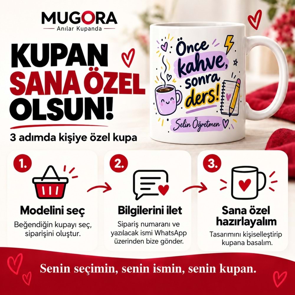 Önce Kahve, Sonra Ders – İsme Özel Öğretmen Kupası