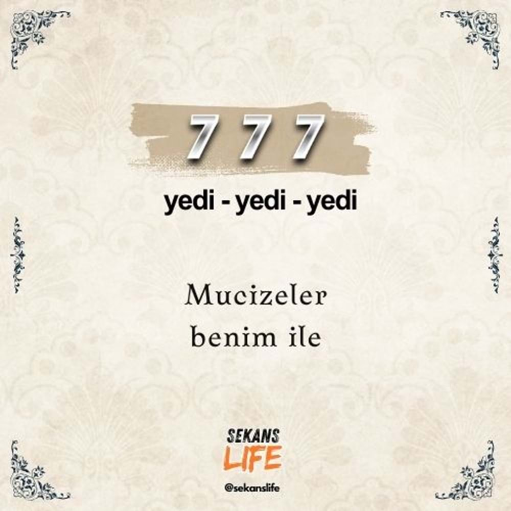 777 Mucizeler Sekansı Anahtarlık M1