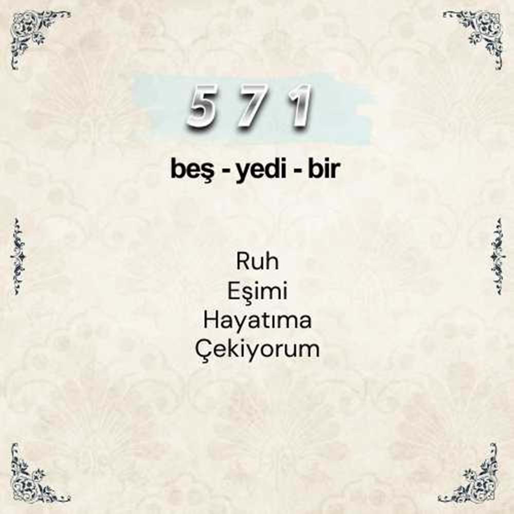 571 Ruh eşi Sayı Sekansı Anahtarlık GM1