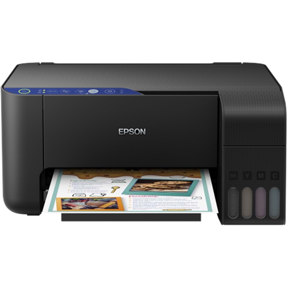 Epson L3151 Wi-Fi + Tarayıcı + Fotokopi + Renkli Çok Fonksiyonlu Mürekkep Püskürtmeli Yazıcı