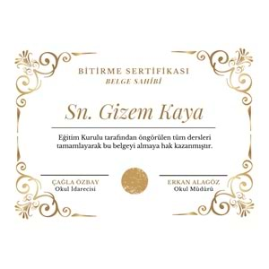 Sertifika baskı 200gr