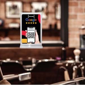 QR Kodlu google Yorum ve Puanlama standı (black)