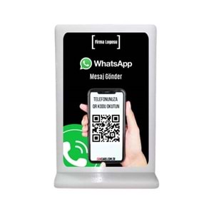 QR Kodlu whatsapp iletişim standı (black)