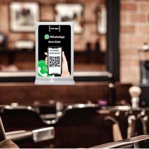 QR Kodlu whatsapp iletişim standı (black)