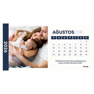 Kişiye Özel Takvim ( 18cm x 9cm ) 13 adet