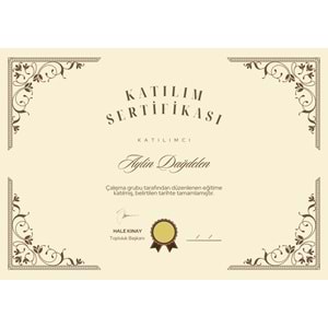 Bej ve Kahverengi Modern Sade Yatay A4 Başarı Sertifikası ( A4 - 300 gr )
