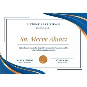 Sertifika 2 ( A4 - 300 gr )