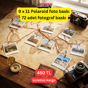 Cancopy 72 Adet Polaroid Fotoğraf Baskı Seti 9x11 cm - Ücretsiz Kargo