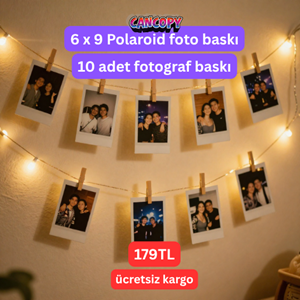 Cancopy 6x9 cm Polaroid Fotoğraf Baskı Seti (10 Adet) - Ücretsiz Kargo