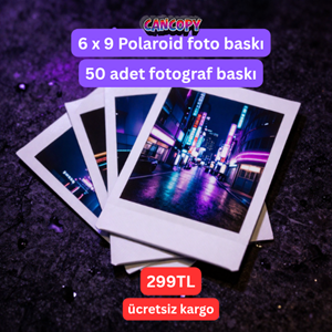 Cancopy 6x9 cm Polaroid Fotoğraf Baskı Seti (50 Adet) - Ücretsiz Kargo