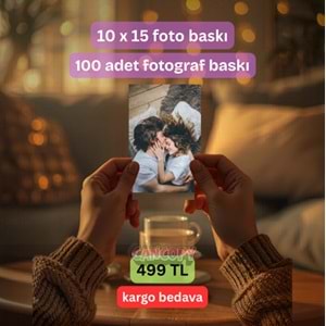 Cancopy 100 Adet 10x15 cm Premium Fotoğraf Baskı - Parlak Baskısı (Kargo Bedava)