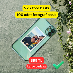 Cancopy 100 Adet Mini Fotoğraf Baskı Seti 5x7 cm - Kargo Bedava