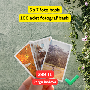 Cancopy 100 Adet Mini Fotoğraf Baskı Seti 5x7 cm - Kargo Bedava