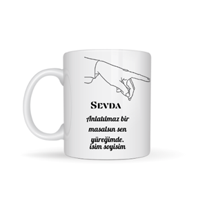 Sevgiliye özel sevda temalı kupa bardak