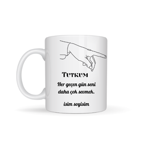 Sevgiliye özel tutkum temalı kupa bardak