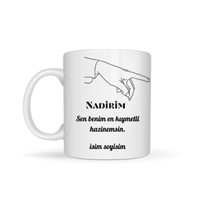 Sevgiliye özel nadirim temalı kupa bardak