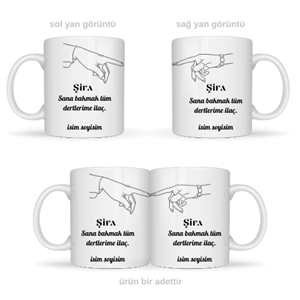 Sevgiliye özel şifa temalı kupa bardak