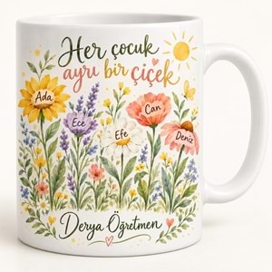 Her Çocuk Ayrı Bir Çiçek – Öğrenci İsimli Öğretmen Kupası