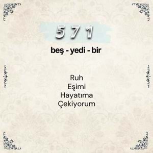 571 Ruh eşi Sayı Sekansı Anahtarlık GM1