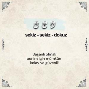 889 Başarı Sayı Sekans Anahtarlık M2