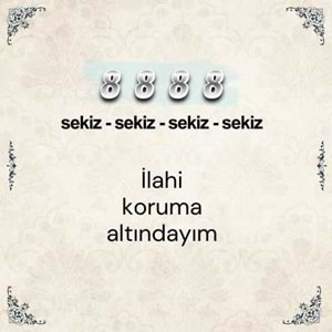 8888 İlahi Koruma Sayı Sekans Anahtarlık M1
