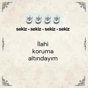 8888 İlahi Koruma Sayı Sekans Anahtarlık M2