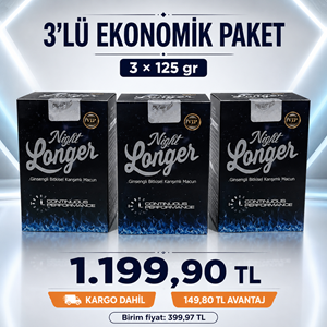Night Longer Ginsengli Bitkisel Karışımlı Macun 3x125 gr