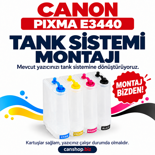 Canon PIXMA E3440 Wi-Fi Tank sistemi montajı