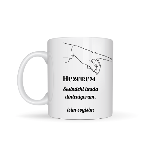 Sevgiliye özel huzurum temalı kupa bardak