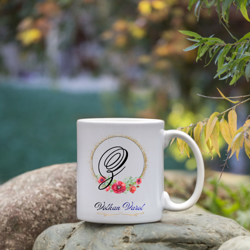 Kişiye Özel Z Harfi ve İsim Yazılı Kupa Bardak