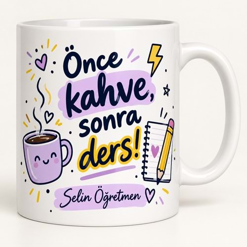 Önce Kahve, Sonra Ders – İsme Özel Öğretmen Kupası