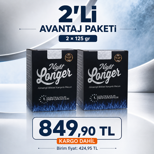 Night Longer Ginsengli Bitkisel Karışımlı Macun 2x125 gr