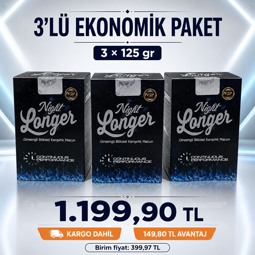 Night Longer Ginsengli Bitkisel Karışımlı Macun 3x125 gr