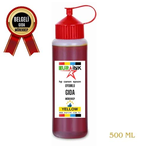 CANON / HP UYUMLU 500 ml. SARI GIDA Mürekkebi