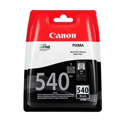 GIDA KARTUŞU - Canon PG-540 Mürekkep Kartuşu MG3650 MG4250 Orjinal Kartuş (Bitmeyen kartuşa uyumlu delik ve hazır)