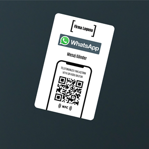 NFC ve QR Kodlu WhatApp Mesaj Kartı