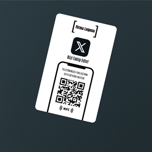 NFC ve QR Kodlu Twitter Takip Kartı